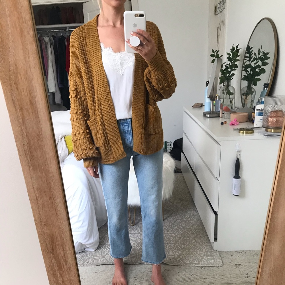 Madewell mustard cardigan